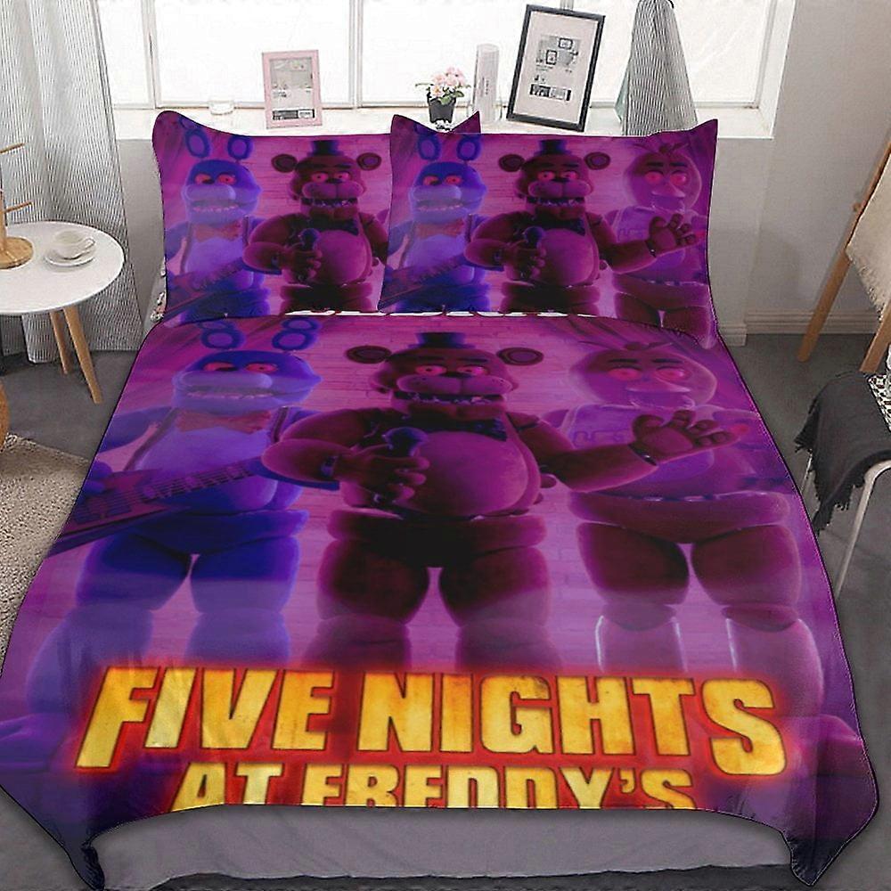 Bedding set HF258 Five Nights At Freddy Bedding Set Twin Size,Five Nights At Freddy Multiple sizes to choose from with 1 Duvet Cover + 2 Pillowcases L