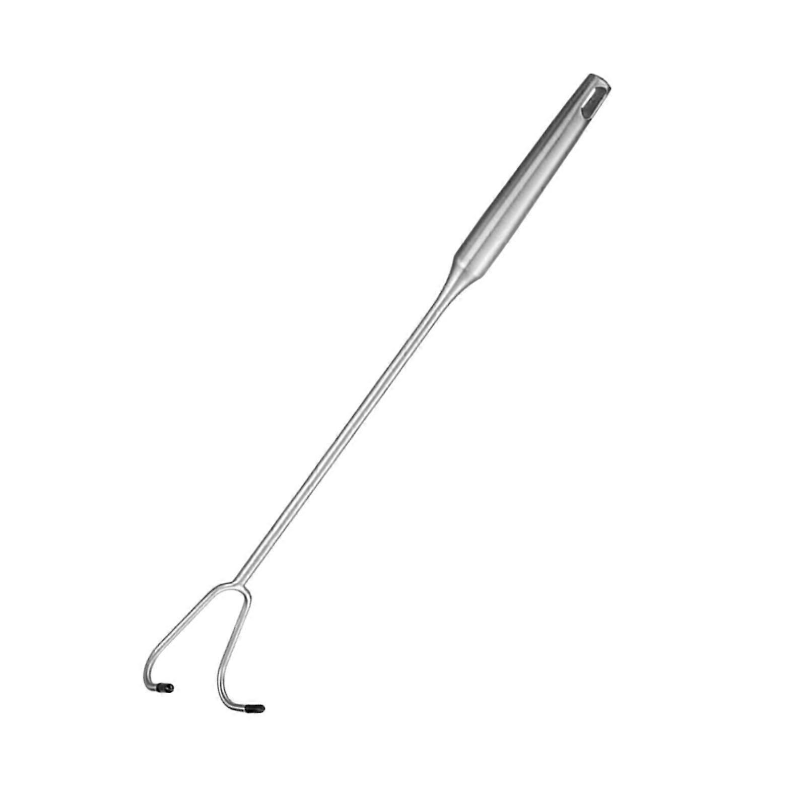 BBQ Meat Turner Hook Comfortable Grip Portable for BBQ Grill Sausages Frying A