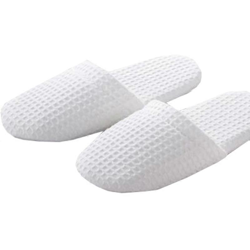 5 Pairs Closed Toe White Slippers-Suitable for Men and Women, Suitable for Spas, Party Guests, Rest