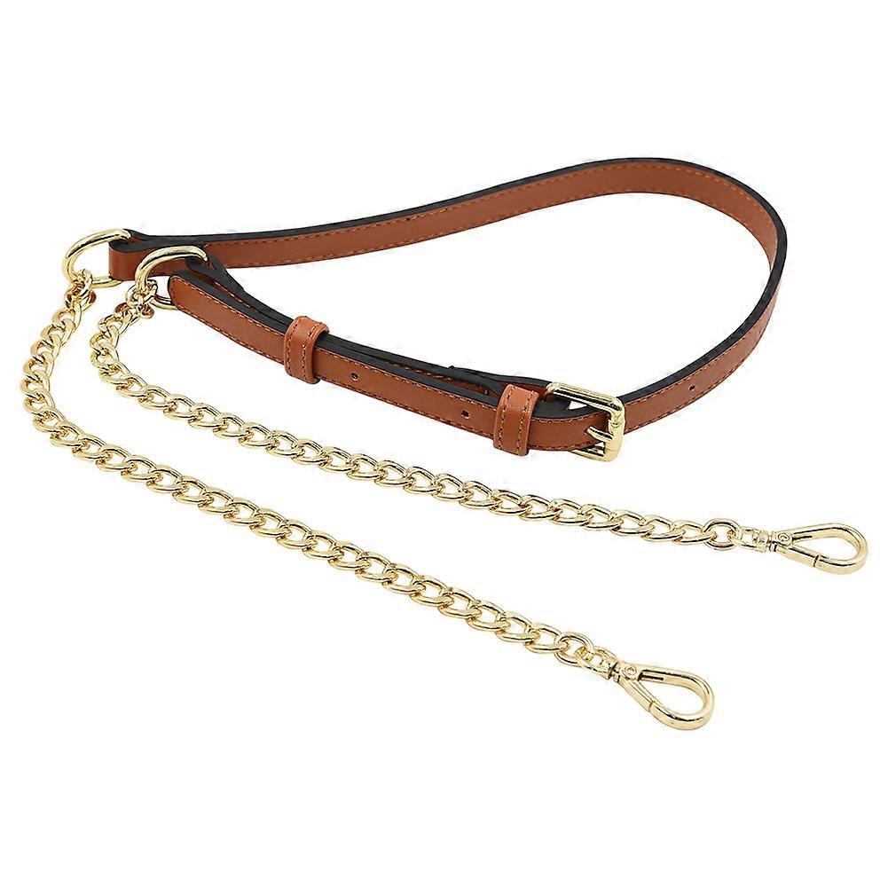 Leather Chain Strap, Universal Bag Strap Replacement Chain Adjustable Gold Metal Chain Replacement