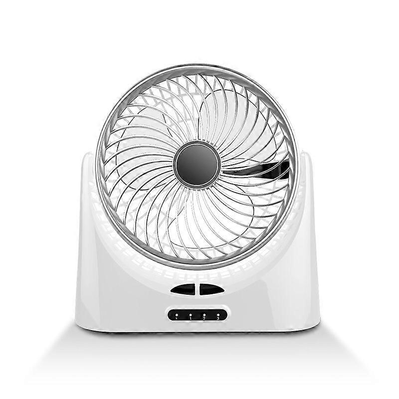 Quiet Desk Fan - USB with 4000mAh Rechargeable Battery - Moving LED Light - 3 Stages - USB Rechargeable Personal Fan Home Office Desk Air Fan