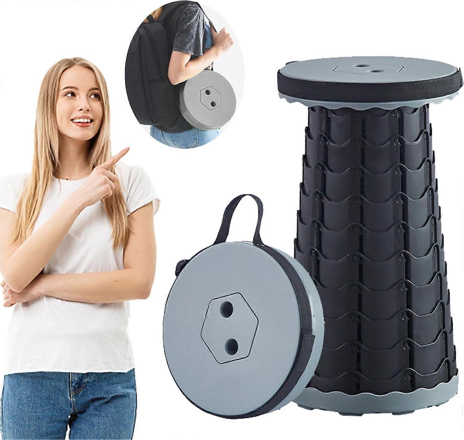 Baiccf Upgraded Portable Folding Stool Camping Retractable Seat for Adults Outdoor Travel Barbecue F