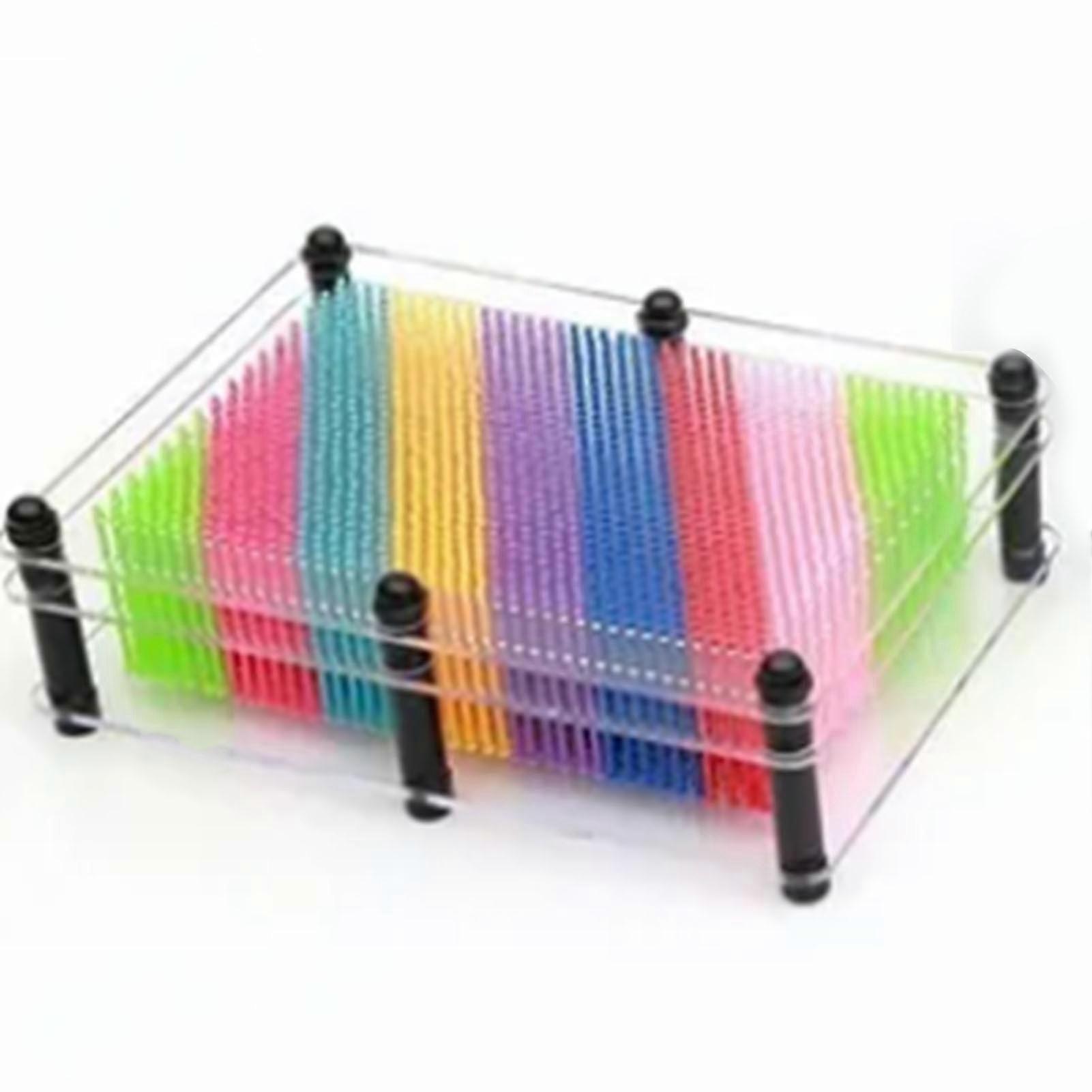 3D Pin Art Board Toy Colorful Improve Imagination Incredibly Patterns Handprint Pin Mold for Kids Transparent Board