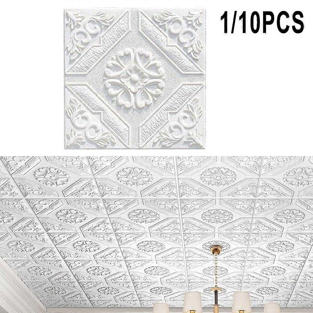 10 Pcs 3D Tile Brick Wall Sticker Self Adhesive Waterproof Foam Panel Wallpapers