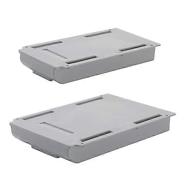 2pcs Plastic Under Table Drawer Self-adhesive Desk Drawer Desk Pull-out Drawer
