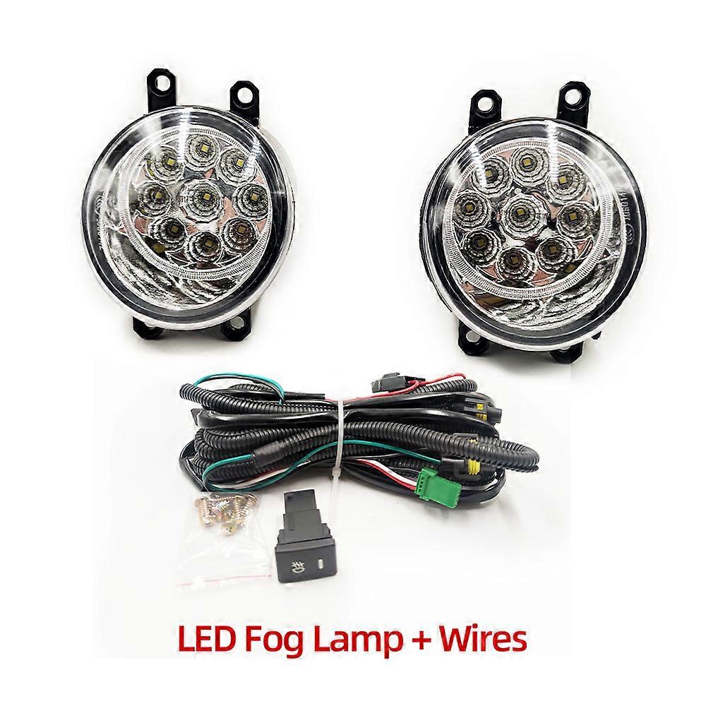 1 Set For Toyota Corolla 2008 2009 2010 Led Fog Lights Fog Lamp Assembly Fog Light Cover Grill Headlight Foglights Frame Frames