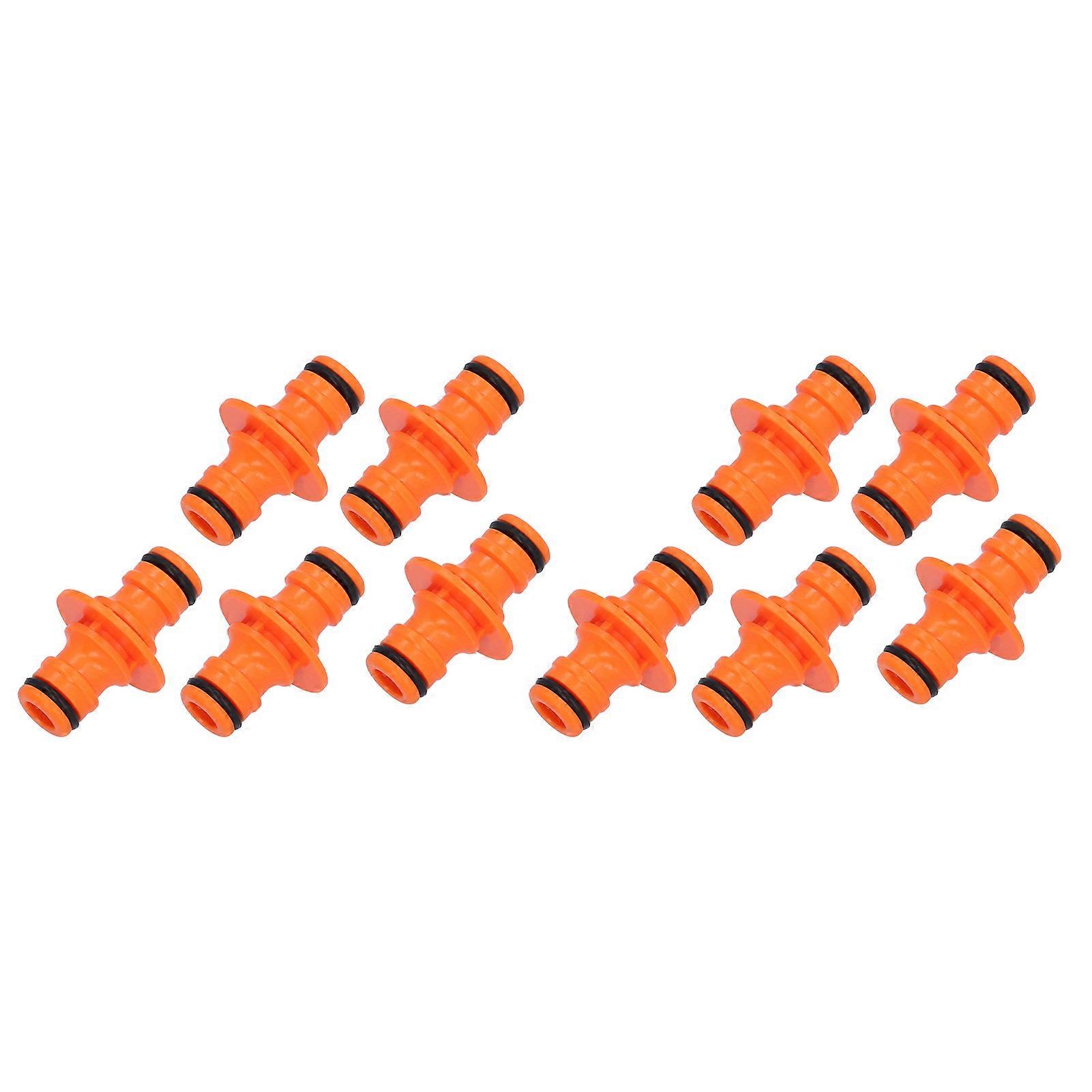 2-Way Nipple Joint Fitting for Garden Hose Connector - 10Pcs