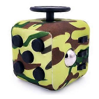 Fidget Cube Anti Stress Criança Adulto - Fidget Toys Objeto Anti Stress Ansiedade - Brinquedo de Descompressão com 6 Módulos Calmantes (Verde)