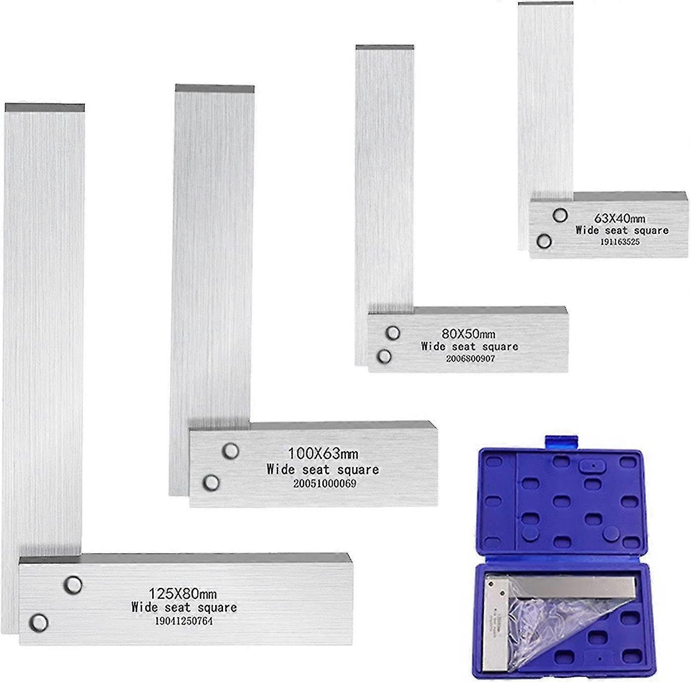 Machinist Square 90 Degree Right Angle Steel Ruler, Woodworking Engineer Mechanical Set, Precision Square Wide Base Seat Square L-type Testing Measuri