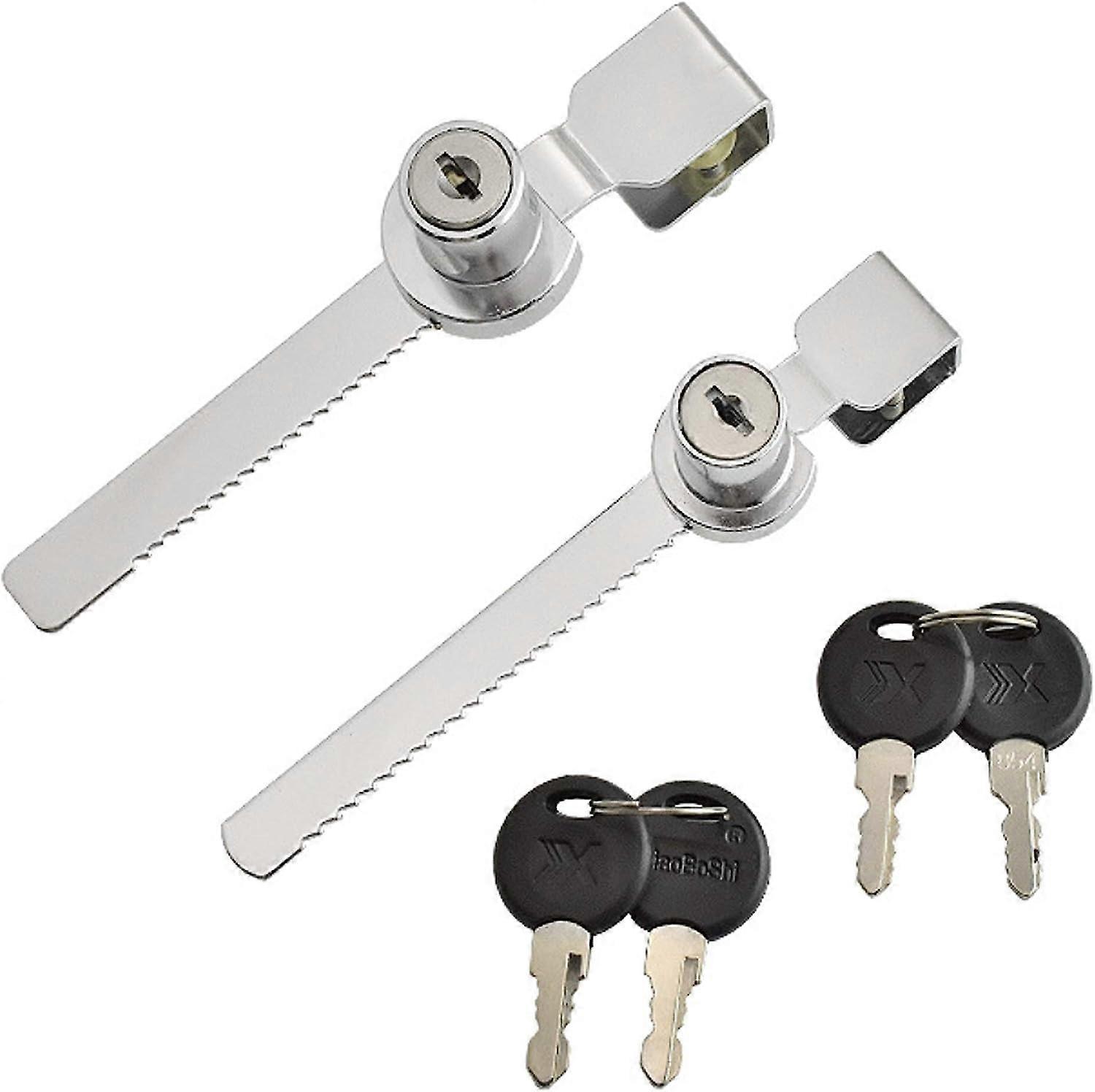 2pcs Premium Quality Reptile Showcase Glass Sliding Glass Door Lock and Key,Cover Rack Lock Security Key Lock