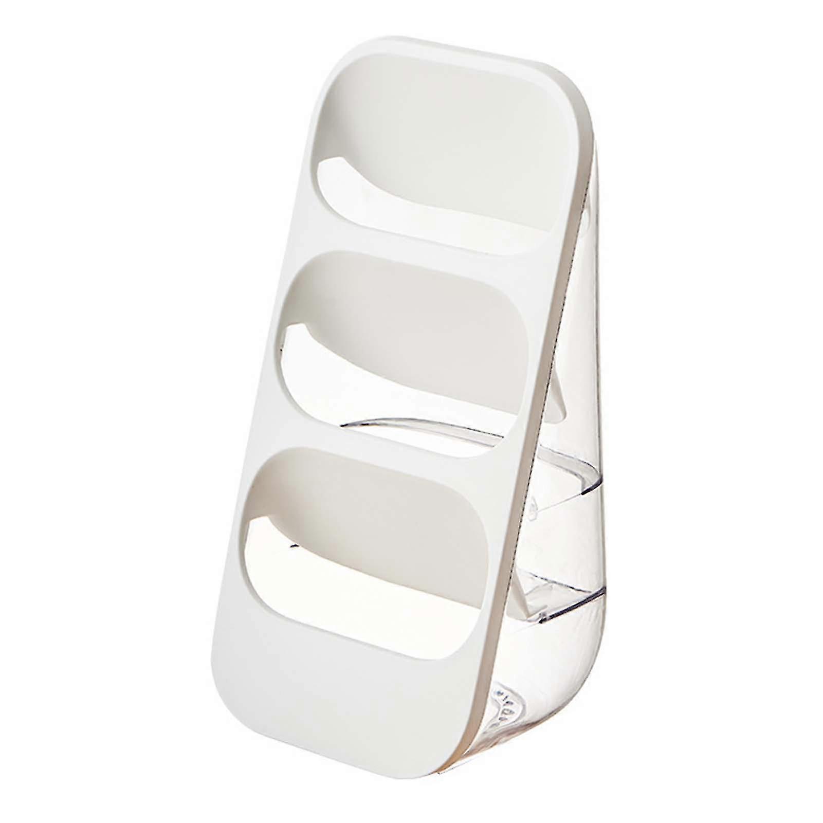 3-Layer White Chopsticks Knife Storage Rack Holder - Waterproof Container with Drainage Bracket