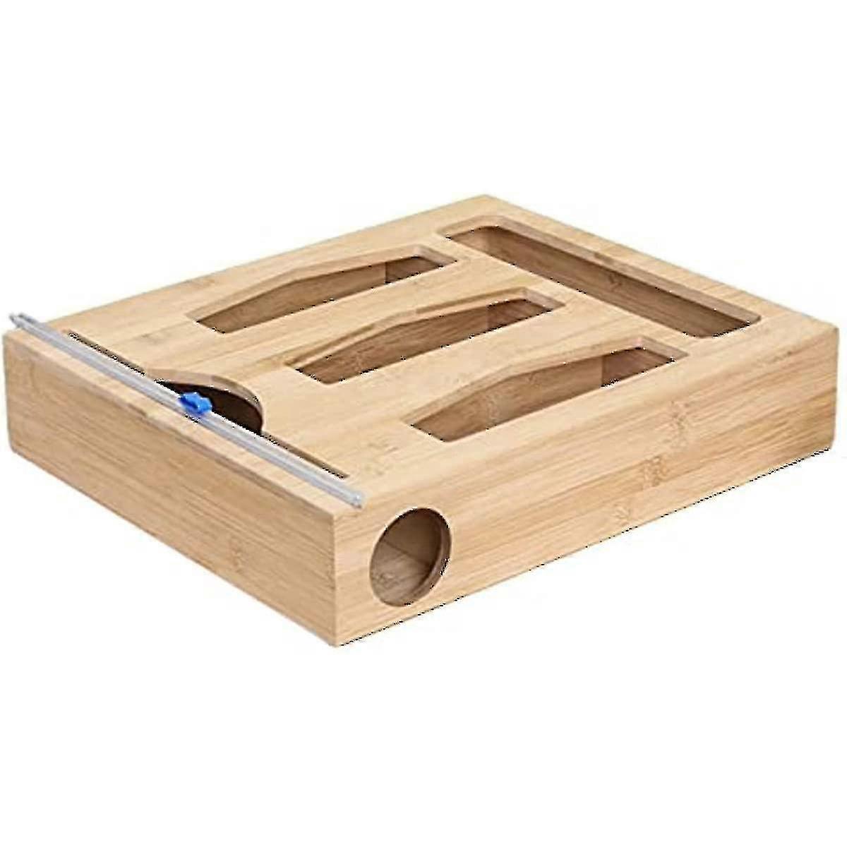 Wooden Ziplock Bag Storage Organizer