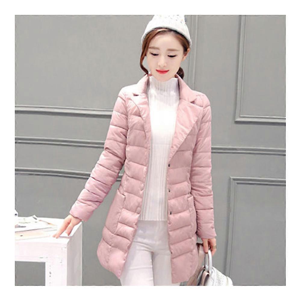 Winter Vrouw Slanke Lichte Dunne Donsjas Midden Lang