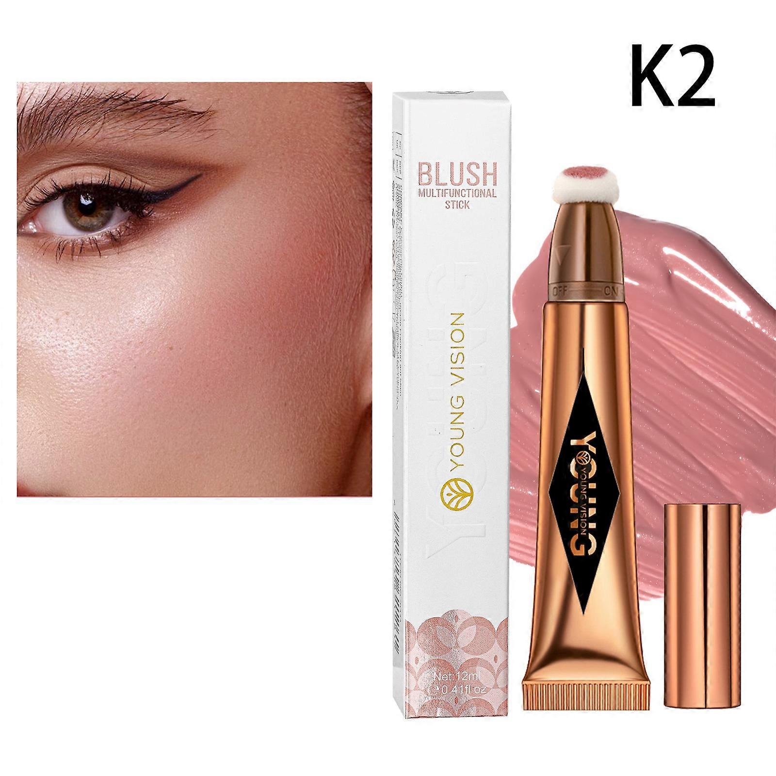 Contour Beauty Wand, Liquid Contour Blush Stick with Cushion Applicator, Long Lasting Lightweight Blendable Cream, Smooth Natural Matte Rouge Liquid