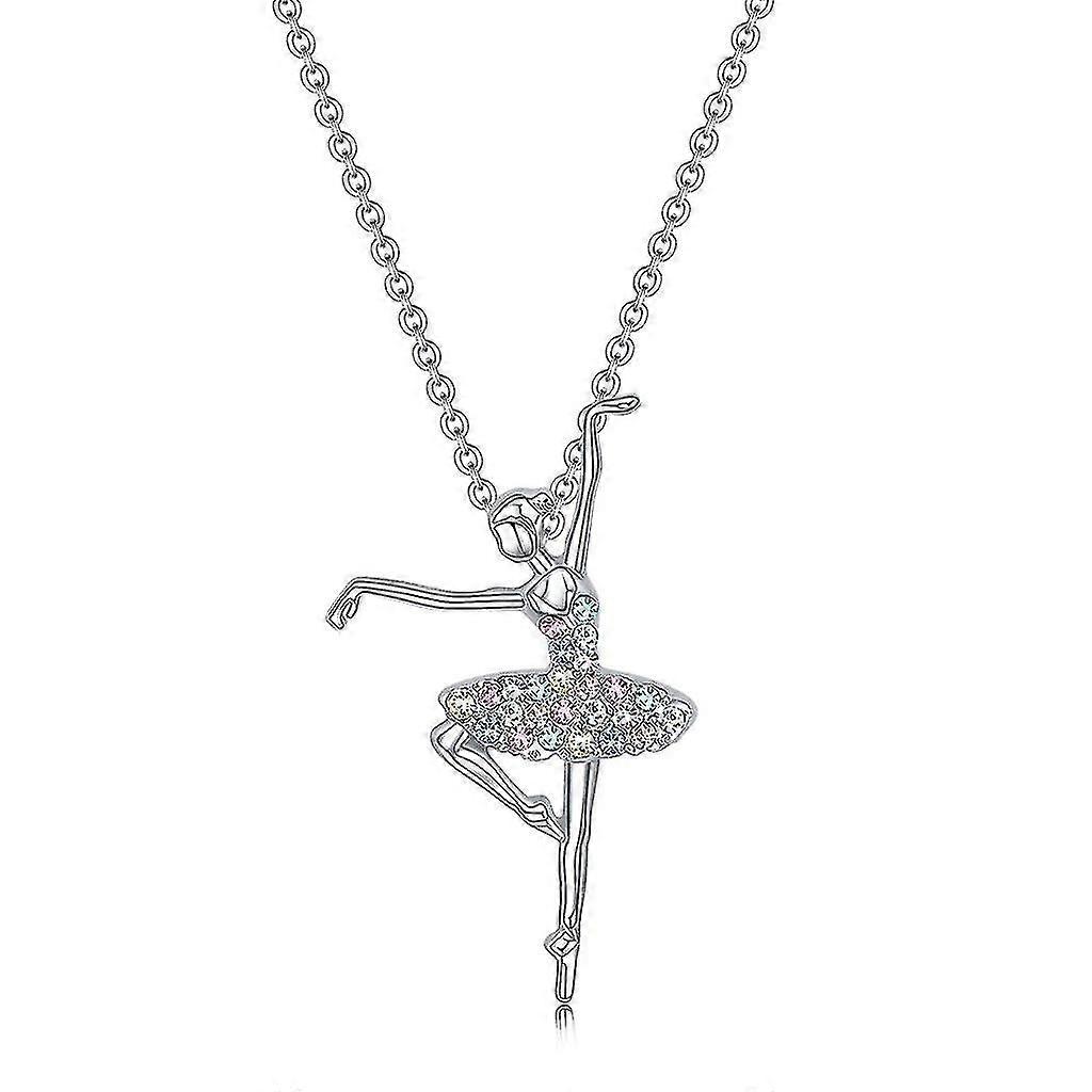 Ballerine Ballet Dancer Dancing Girl Coloré Tutu Pendentif Collier Bijoux