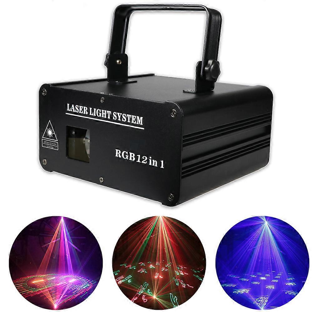 1.5W RGB 12in1 Laser Light 1W 600MW Full Color Aluminiu Shell Proiector DJ Disco Galvanometru Scanare luces laser para fiestas