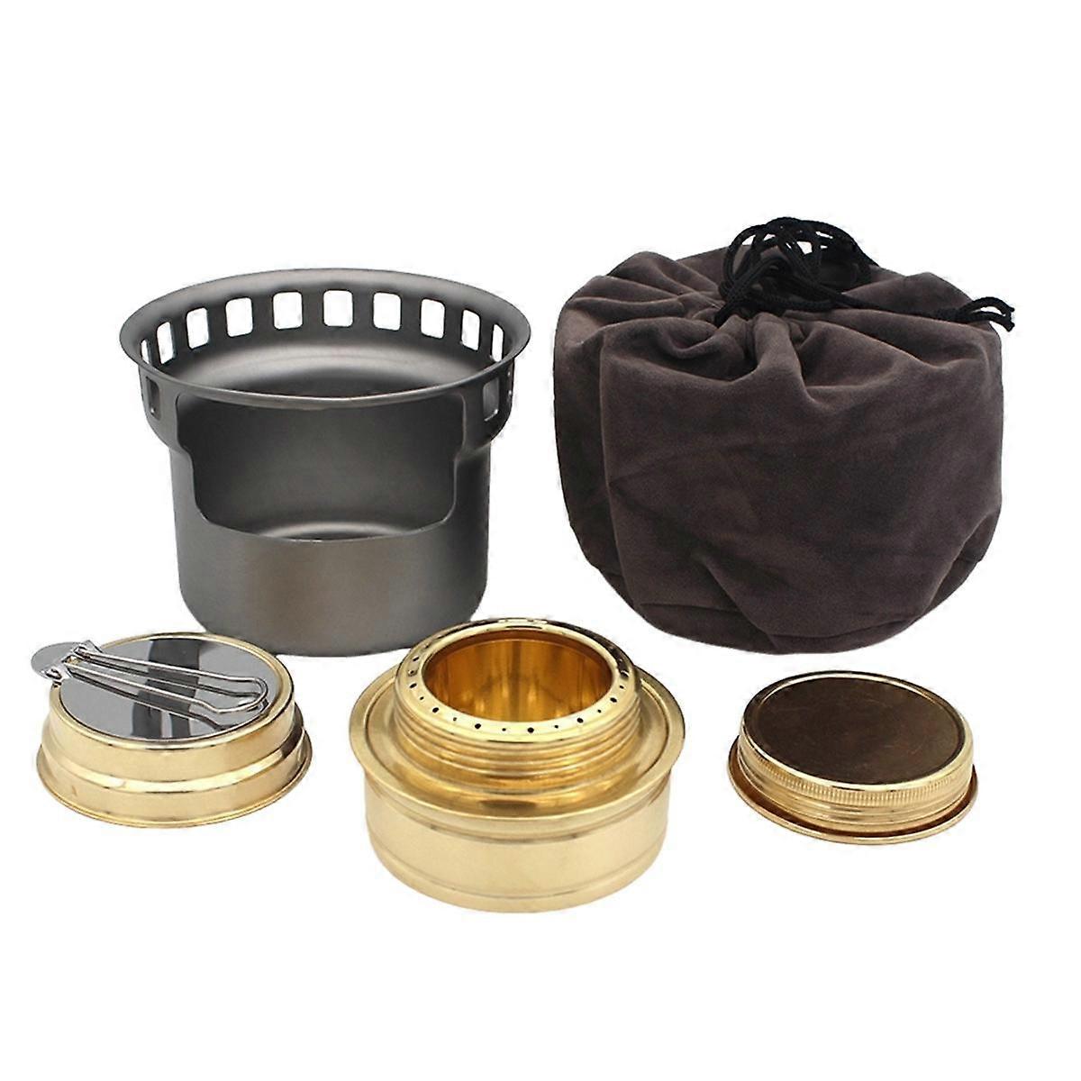 Réchauds à alcool de camping en aluminium Fournaise de barbecue de pique-portable Réchauds à alcool coupe-vent Cookin en plein air