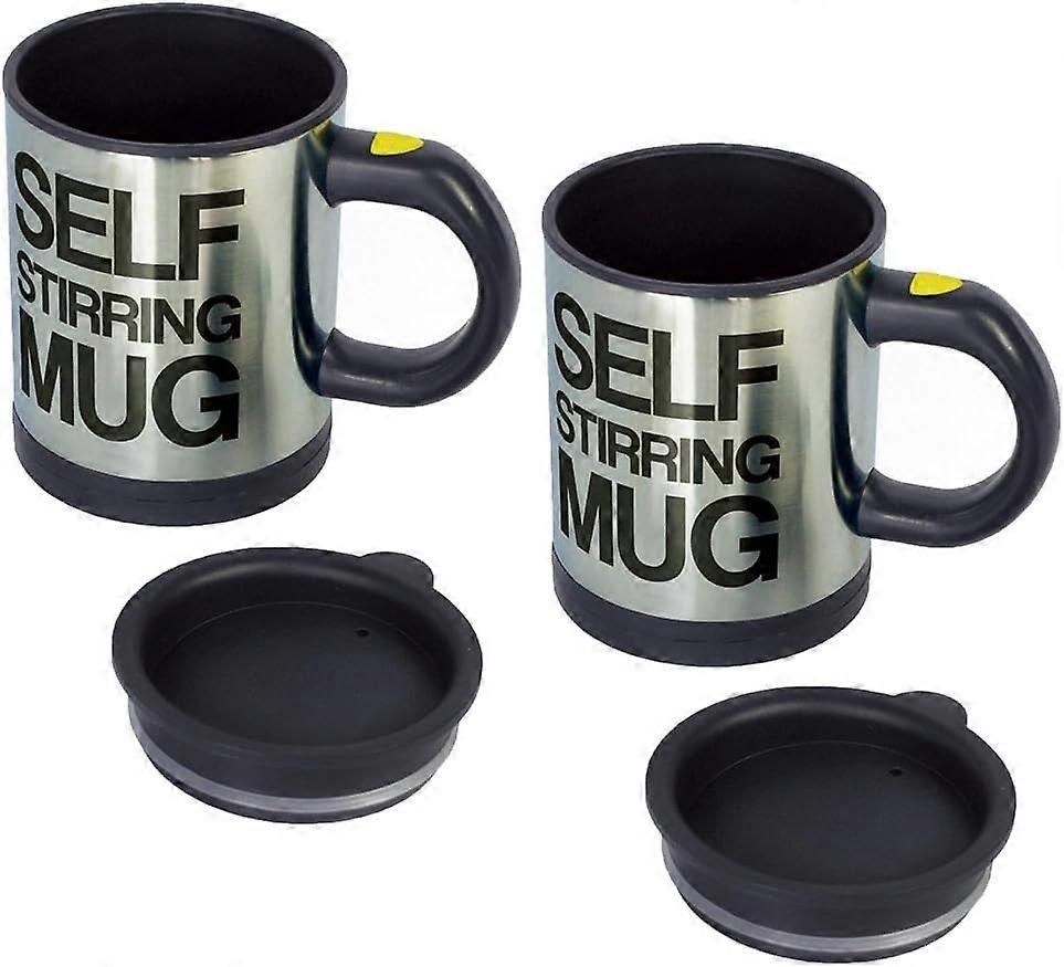 2 PCS Lazy Self Stirring Mug Coffee Mixing Cup Automatic Mixing Coffee Cup