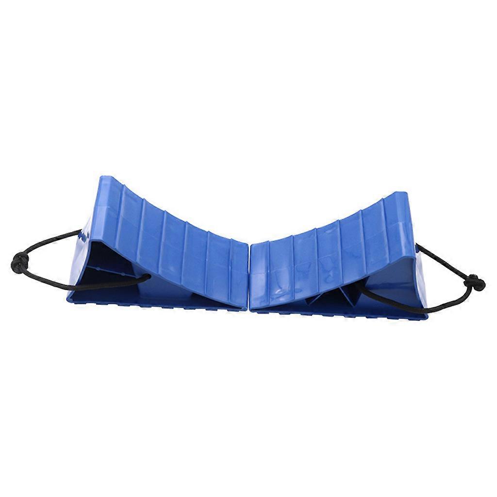 2x Wheel Chocks with Rope Tire Block for Camper Trailer RV Truck Car and ATV