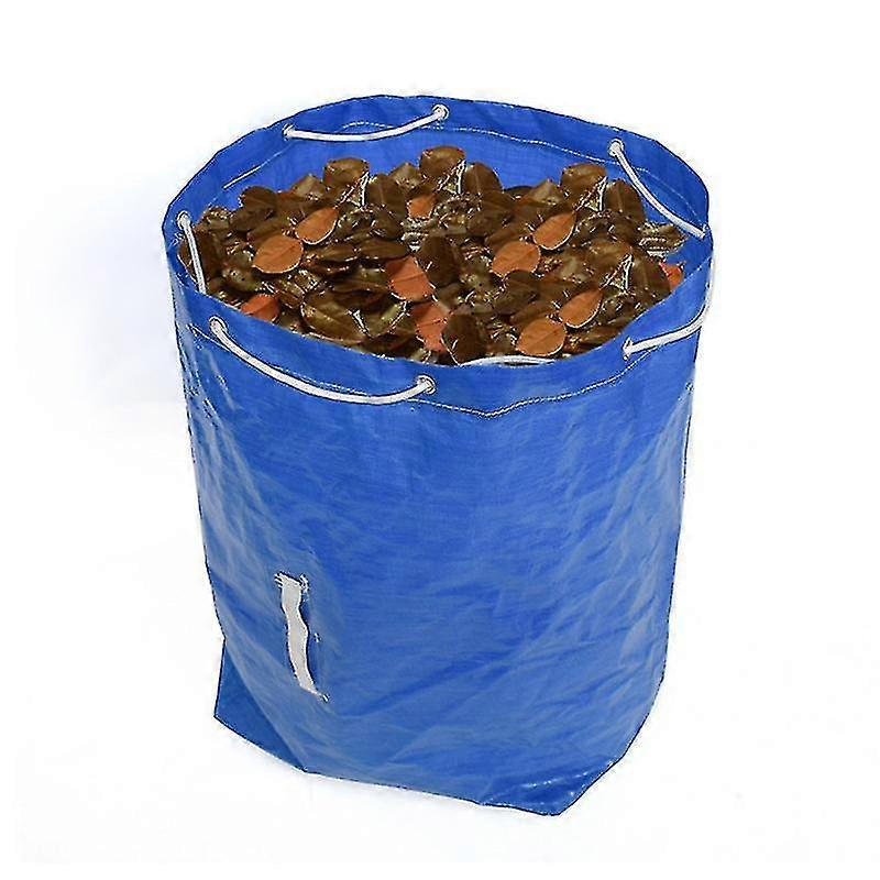 2 Pack-garden Bag - Reuseable Heavy Duty Gardening Bags, Lawn Pool Garden Leaf Waste Bag Blue