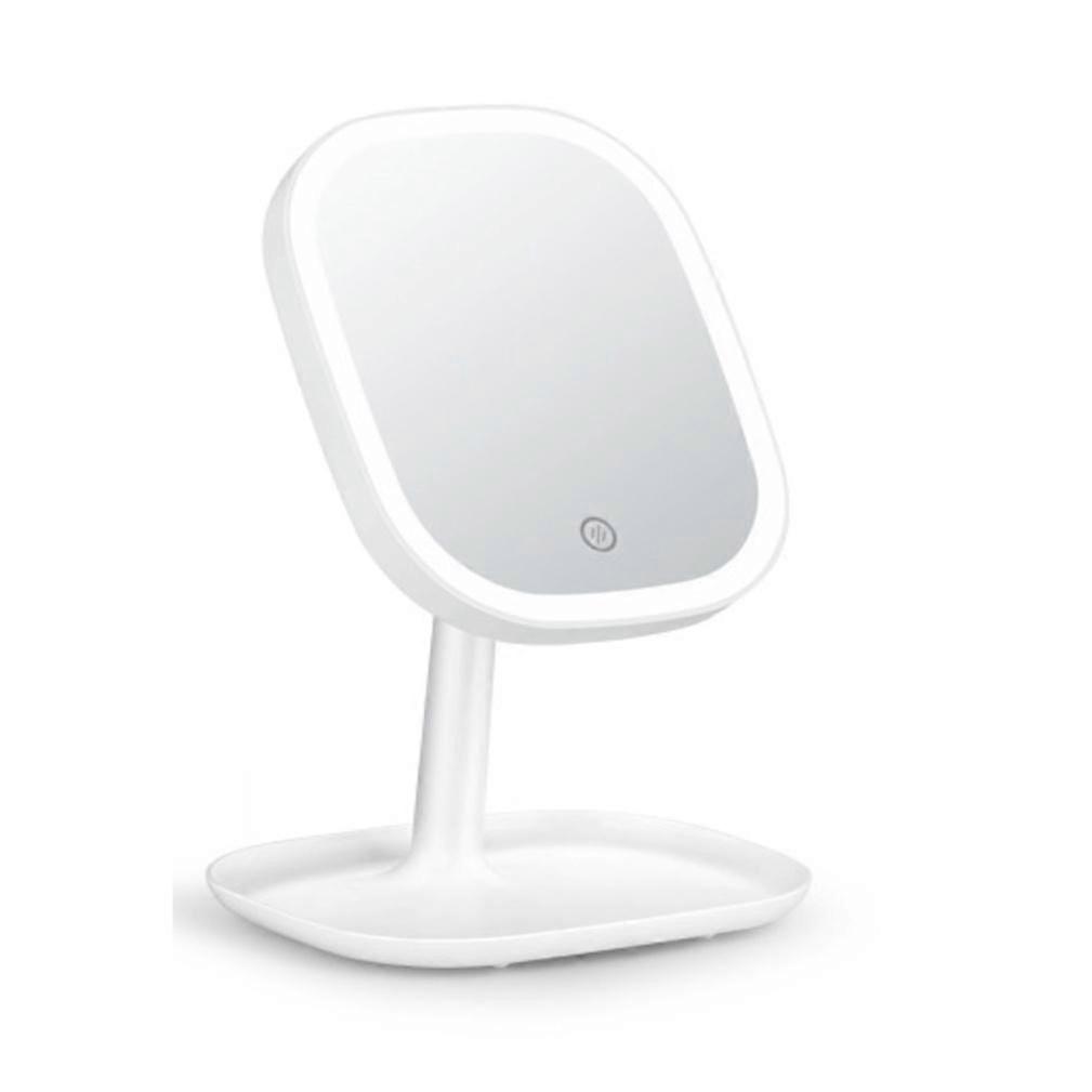 Makeup Mirror with LED Light Foldable Stepless Dimmable Vanity Mirror Lights USB Dressing Table Mirror Lamp