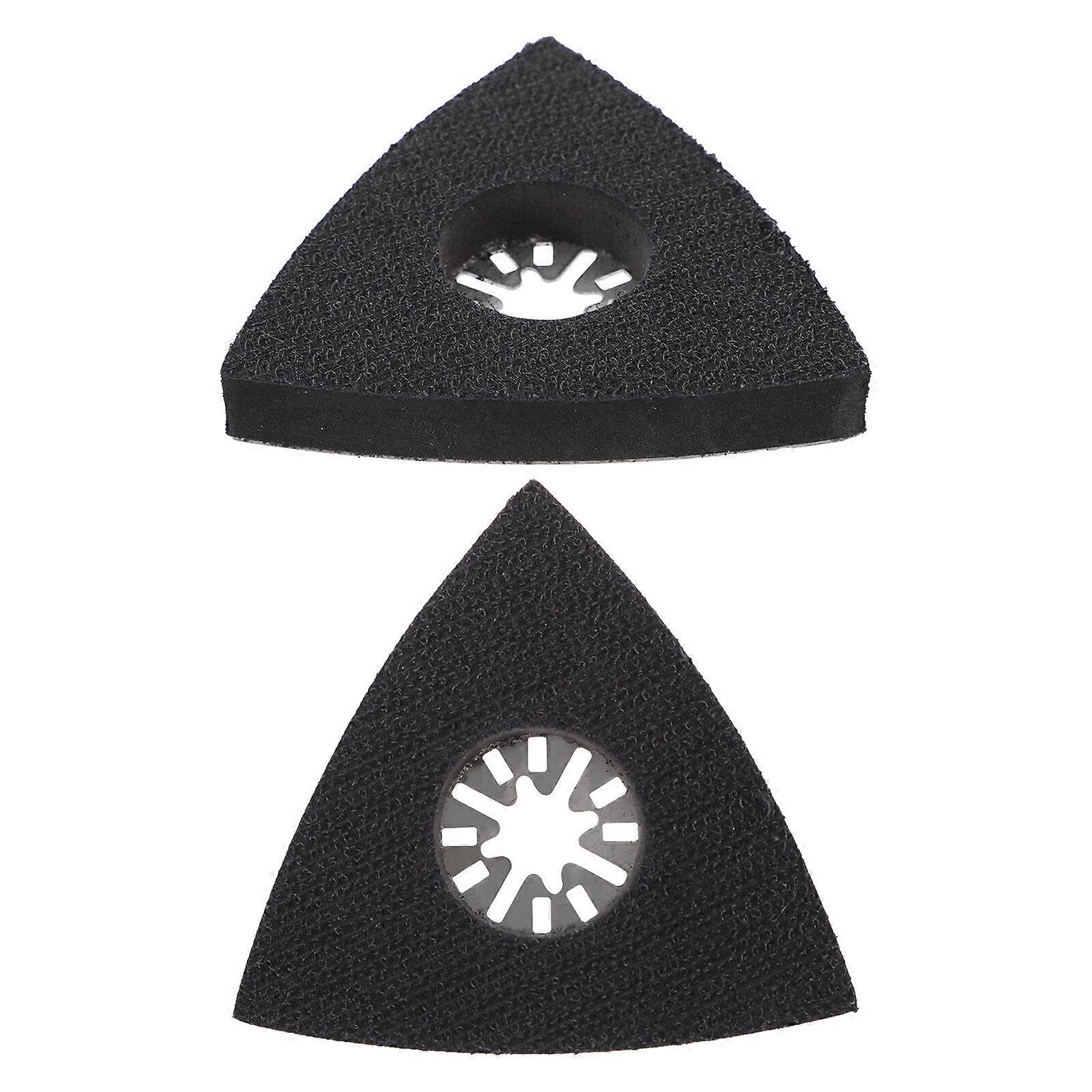 1 Set 2Pcs Triangular Sanding Discs Practical Sander Discs Supplies (Black)