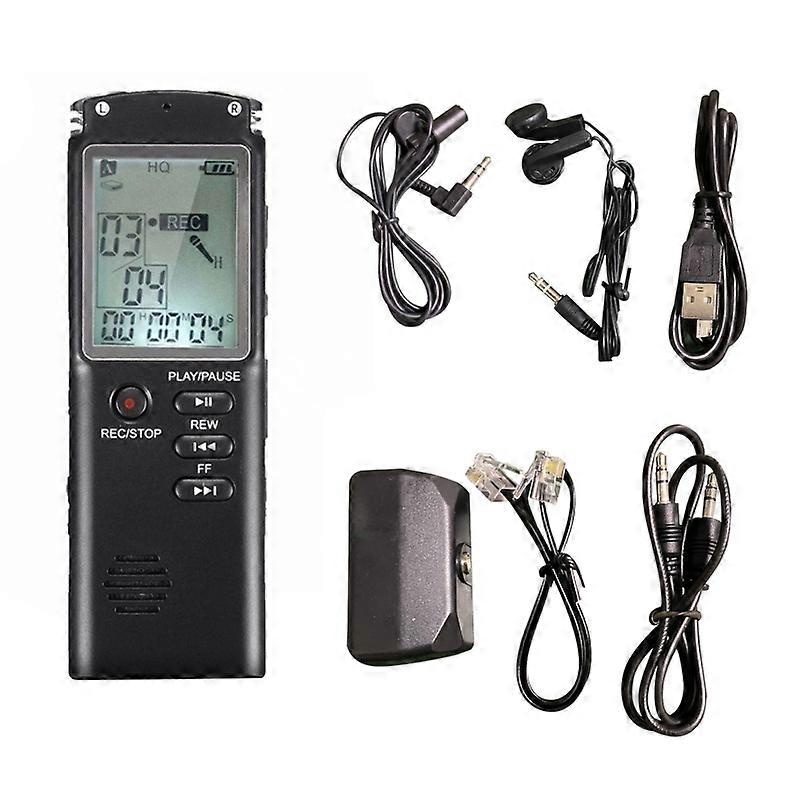 8GB Digitale Voice Recorder Voice Activated Recorder MP3 Player 1536Kbps HD Recording Noise Reduction Dual Condensator Microfoon 13h Continu opnemen
