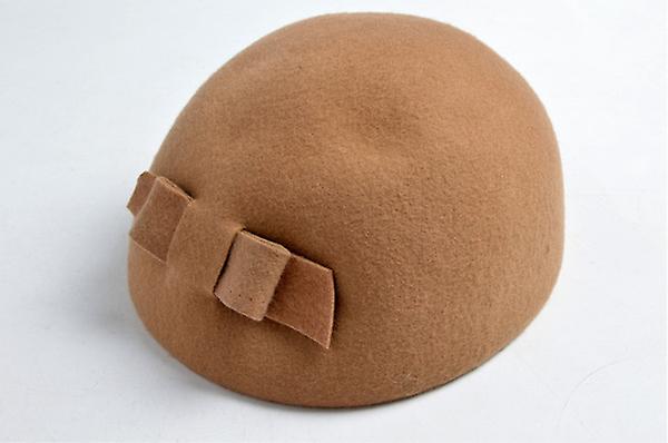 Autumn Winter Painter Style Berets Hat Elegant Wool Solid Color Camel