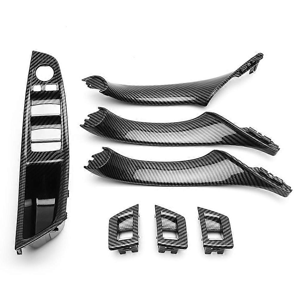 For -F11 F10 Car Inner Window Lift Switch Armrest Panel Door Handle Trim 7pcs