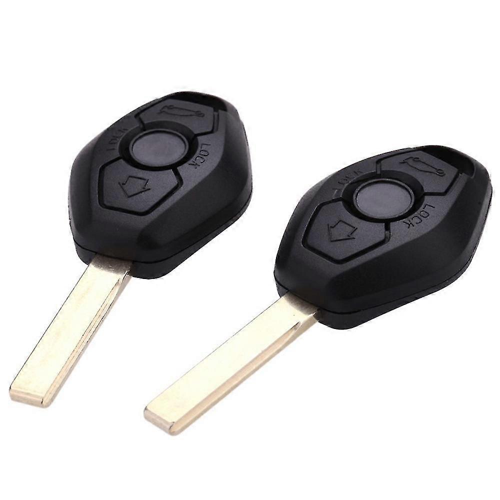 2 stk. Uklippet bilutskifting Remote Blank Key Shell Case For 1 3 5 6 7 X3 X5 E53 E46 E39 E60 Z4