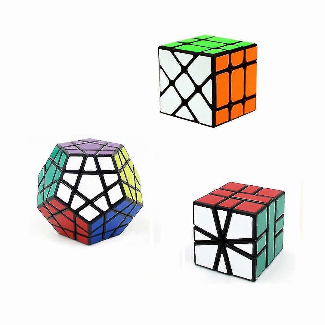 Speed Cube Magic Puzzle Set Irregular Speed Cube Bundle (fisher +sq1+megaminx Cube)