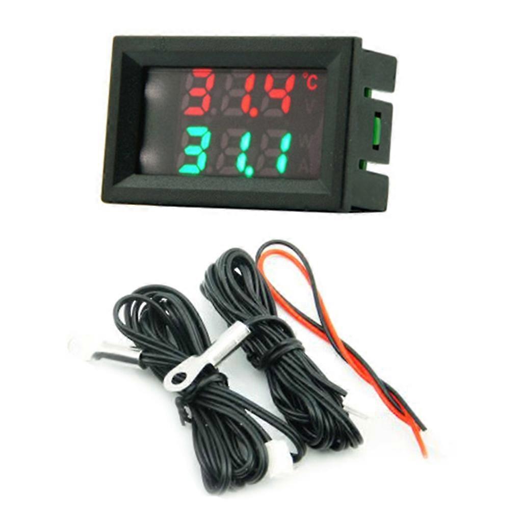 Dc-Double Display Thermometer Voltmeter Double Temperature for Air-Conditioning