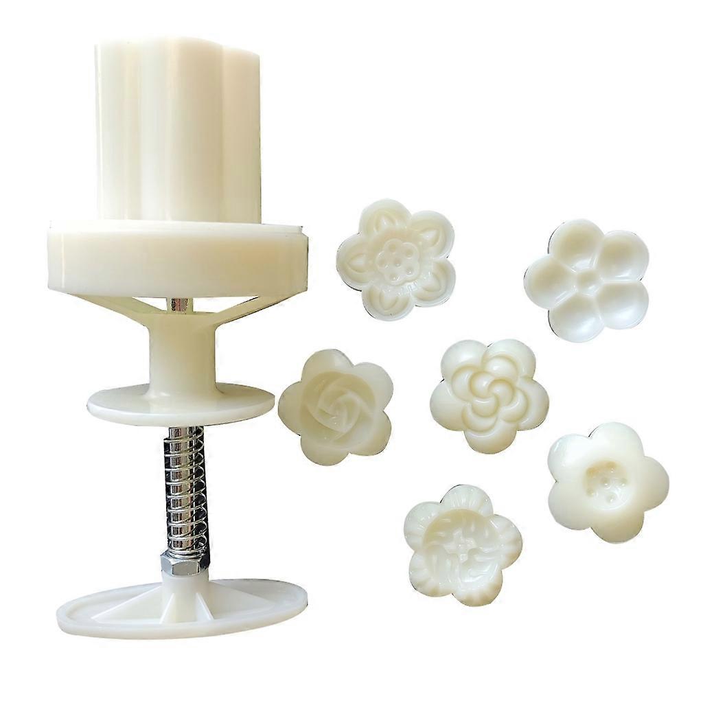 Mini Flower Moon Cake Mould Set Cake Model Printed with Embossed Baking Tool