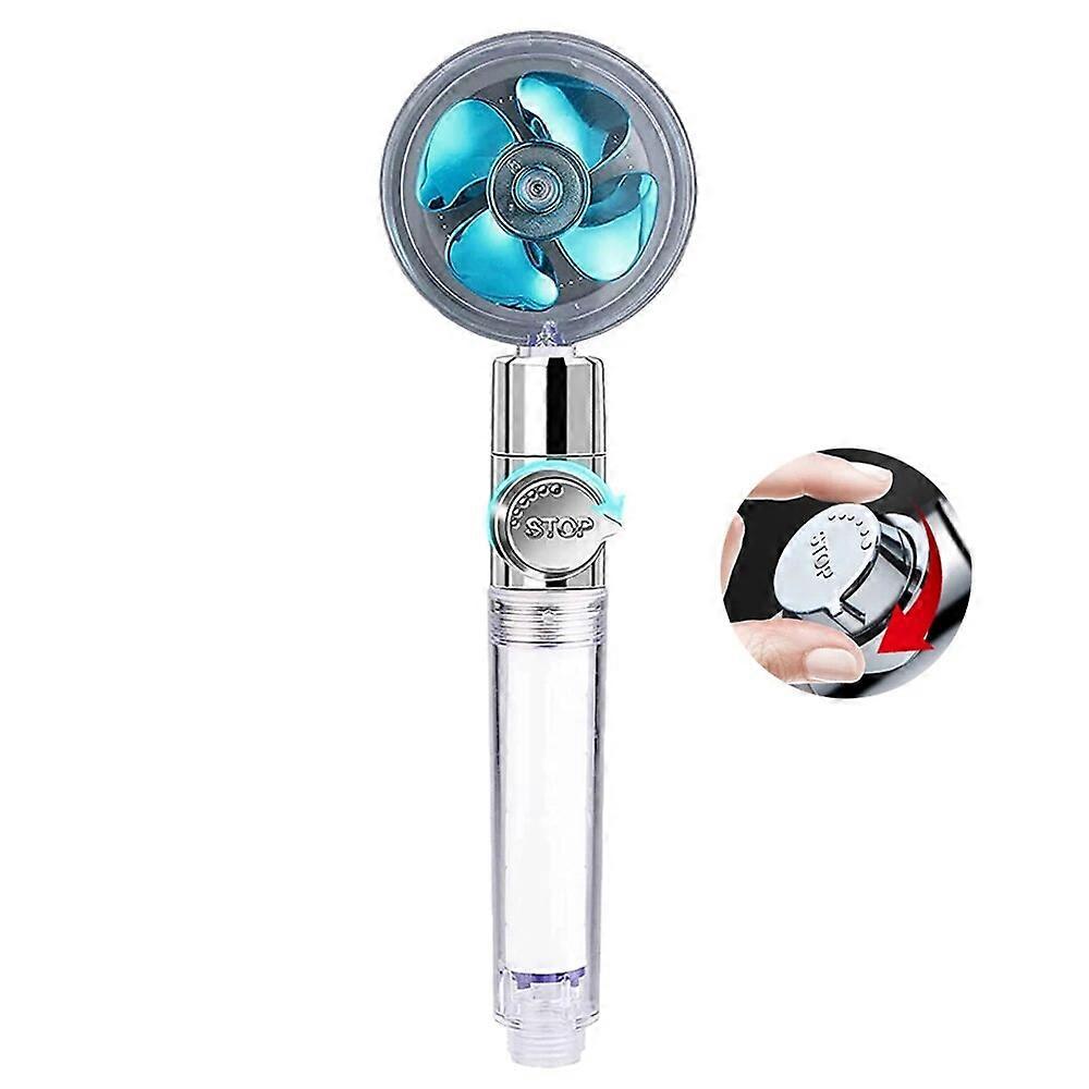 New Propeller Shower Head High Pressure Water Saving Supercharged Turbo Showerhead with Fan Filter Rainfall Bathroom Shower