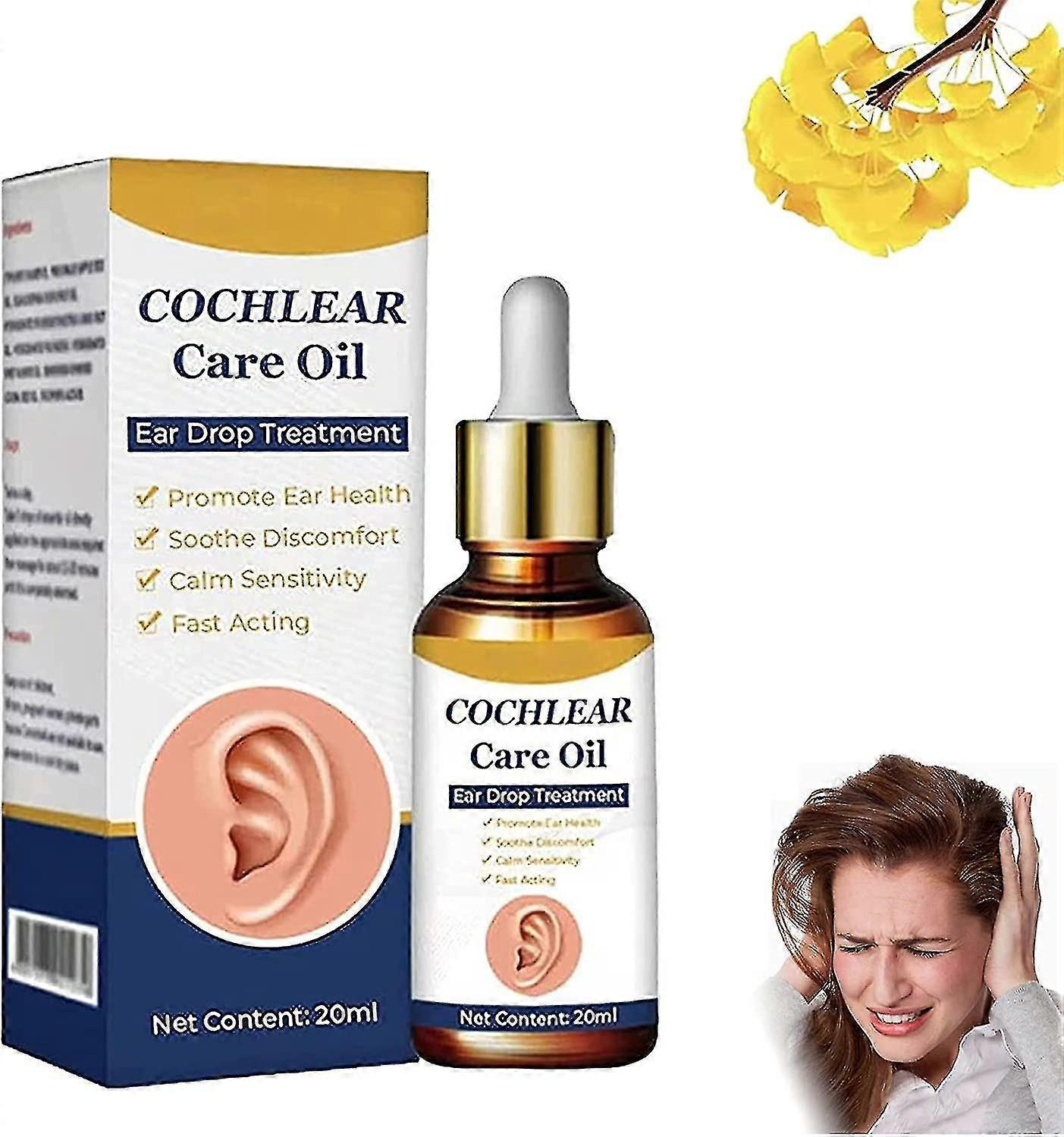 Cochlear Care Oil, Ear Canal Care Oil, Φυσικές σταγόνες αυτιών για εμβοές, Ear Ringing Relief Drops Για την αφαίρεση κεριού Tw