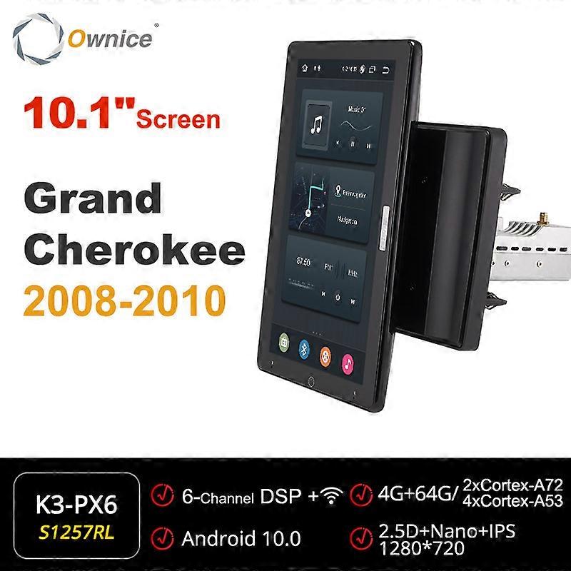 PX6 1920*1080 DSP Android 10 Car Multimedia Video Player For Jeep Grand Cherokee 2008 -2010 Autoradio Navigation Wifi GPS Radio