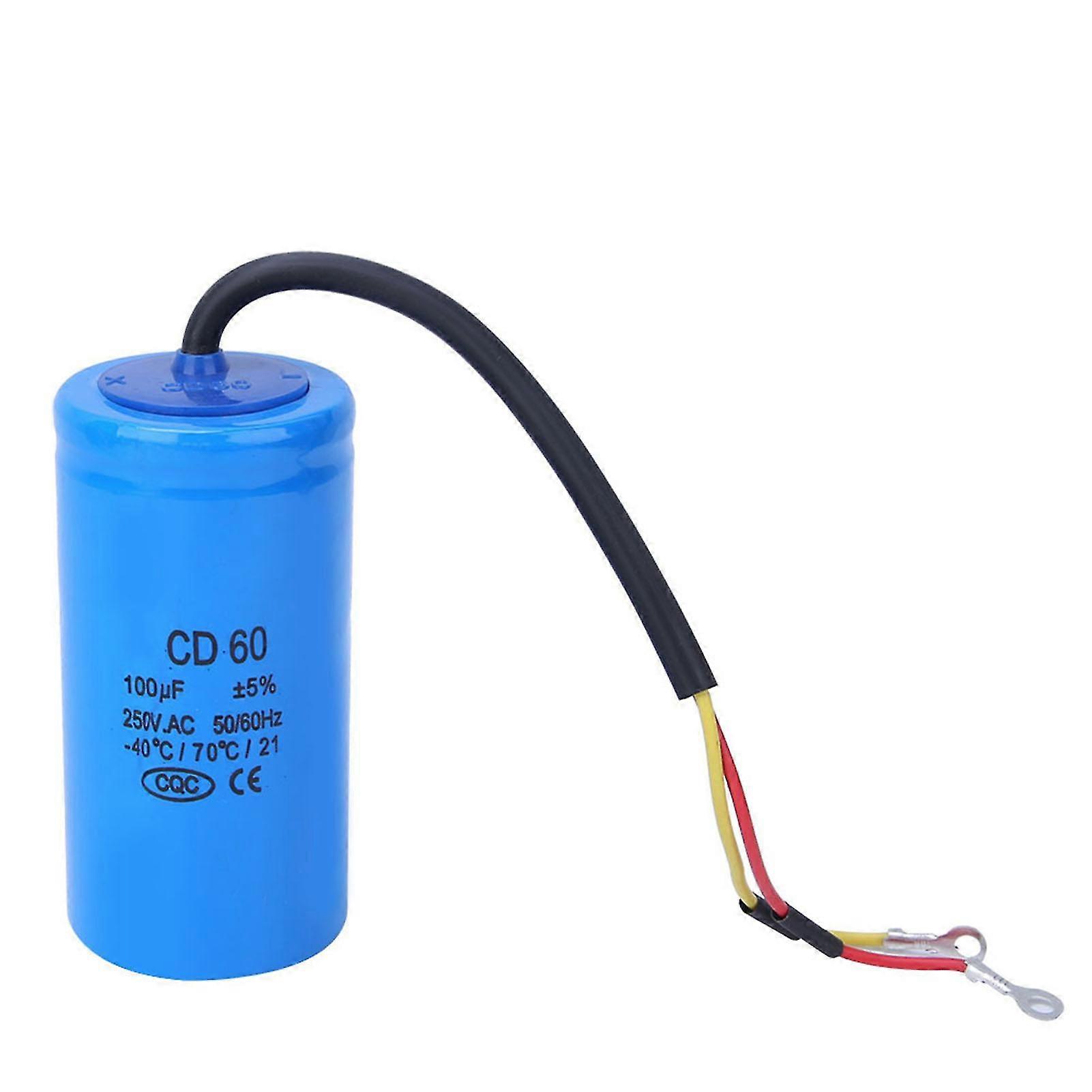 Cd60 250v 100uf Switching Capacitor Explosion Proof Electronic Component For Refrigerators