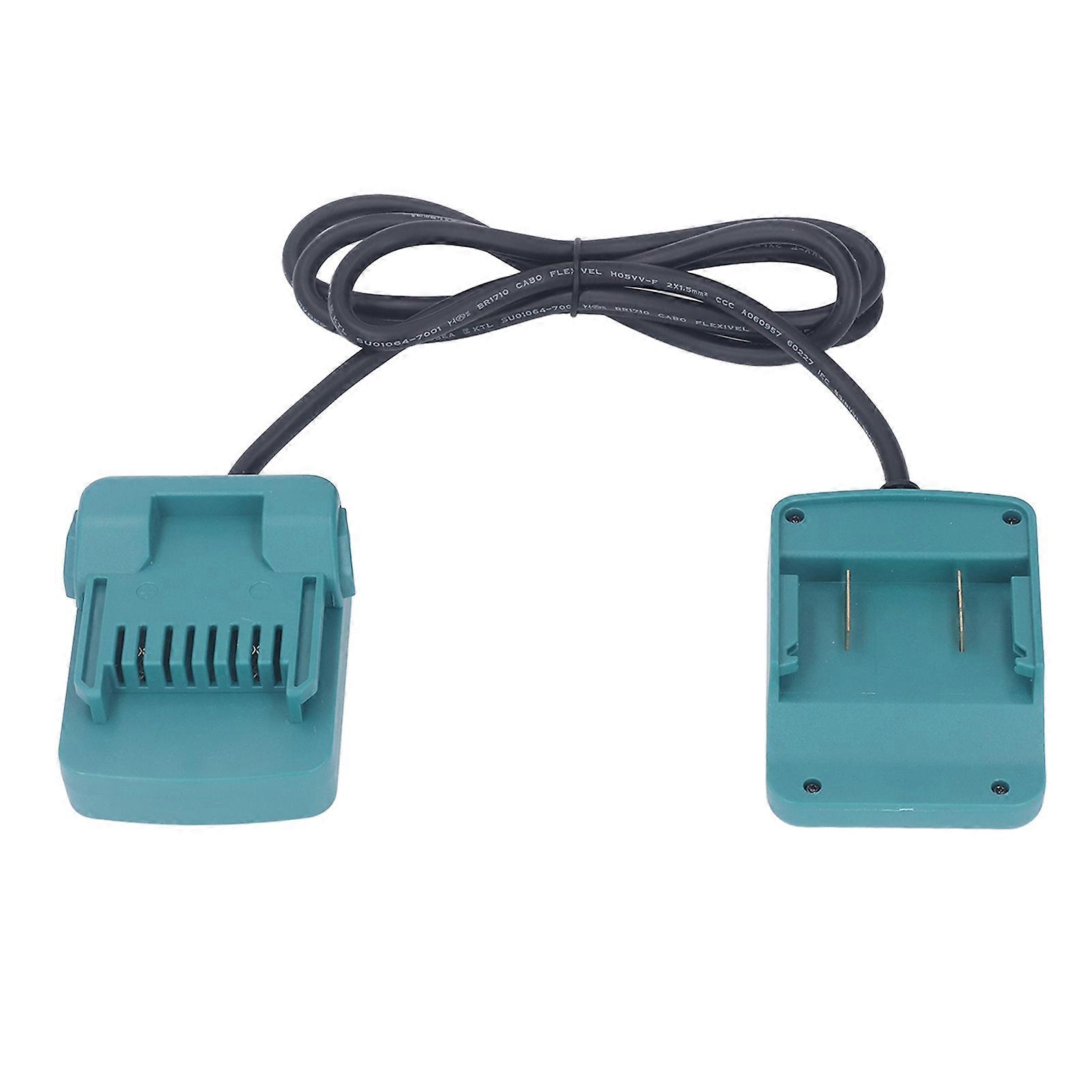 Risegun Battery Adapter Convert, 18V Lithium Battery Adapter Extension Cable ABS 2x1.5MM² Battery Extension Cable Tool with Belt Clip for Hikoki 1.6m