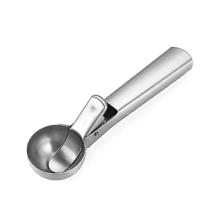 Ice Cream Scoops With Easy Trigger Stainless Steel Ice Cream Spoon For Fruits,yogurt,watermelon Scoop Cookie Dough(1pc, Silver)