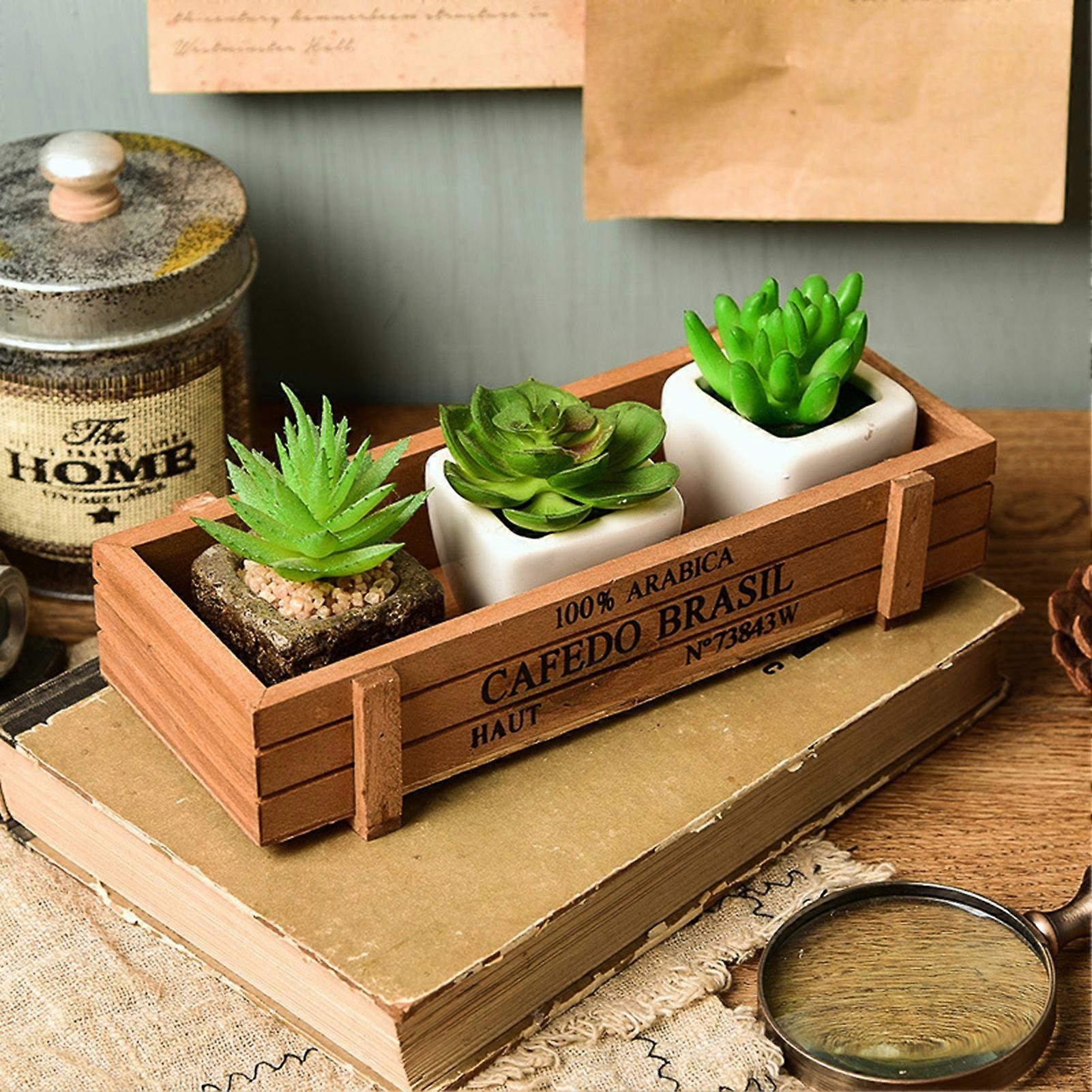Rectangle Wooden Planter Box Garden Yard Flower Succulent