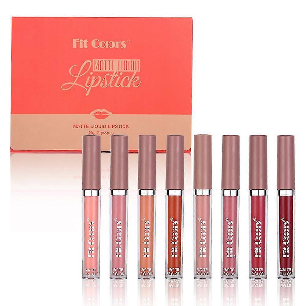 8 Colors Matte Liquid Lipstick Set Lip Glaze Lip Gloss Lip Makeup Kit