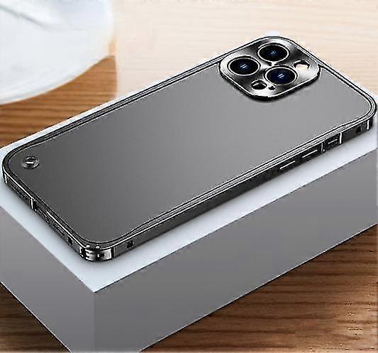 Simple Style Metal Frame Frosted Back Plate Ultra-thin Mobile Phone Case Compatible Iphone11 12pro 13pro Max