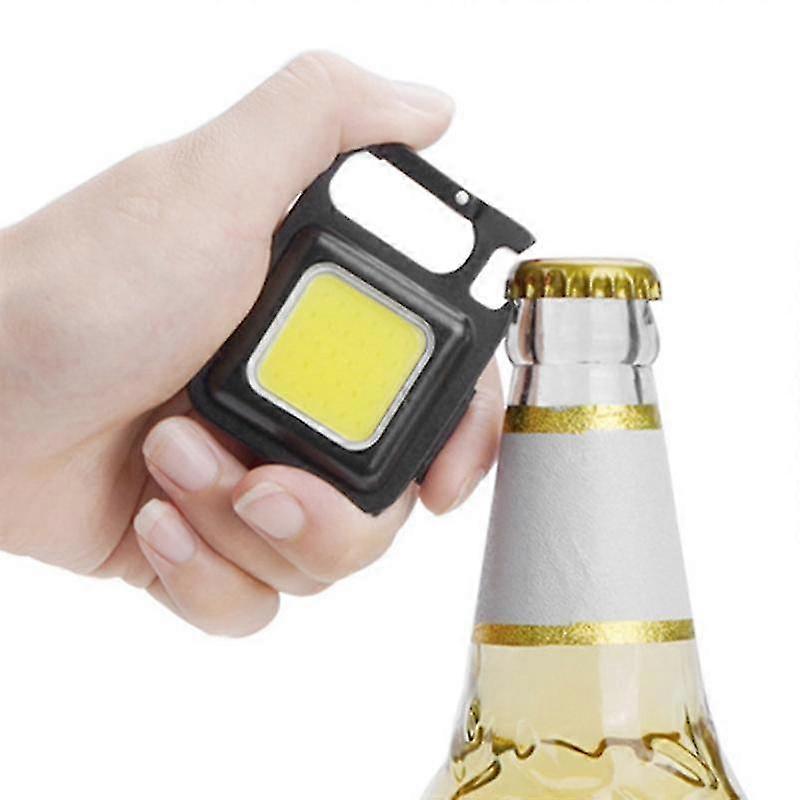 Mini Cob Keychain Flashlights 400 Lumens 3 Light Modes Portable Pocket Light Multifunctional Flashlight With Folding Bracket