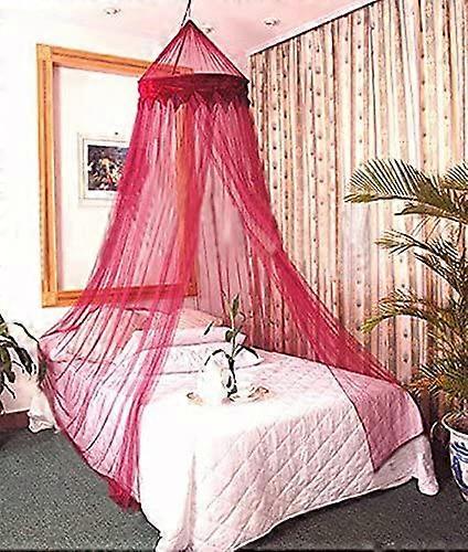 Burgandy Bed Canopy Mosquito Net