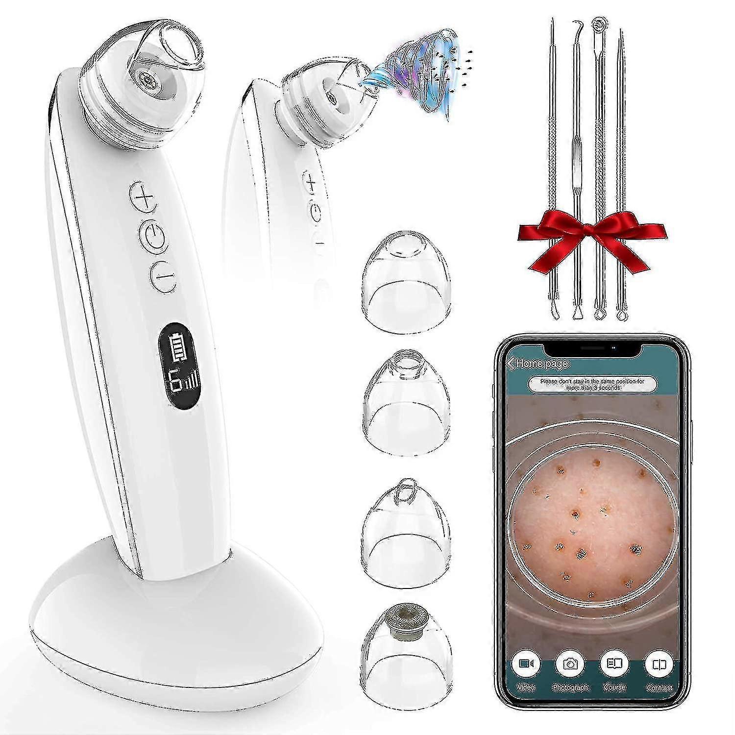 Blackhead Remover Vacuum,6 Modes &amp; 4 Replaceable Suction Probes