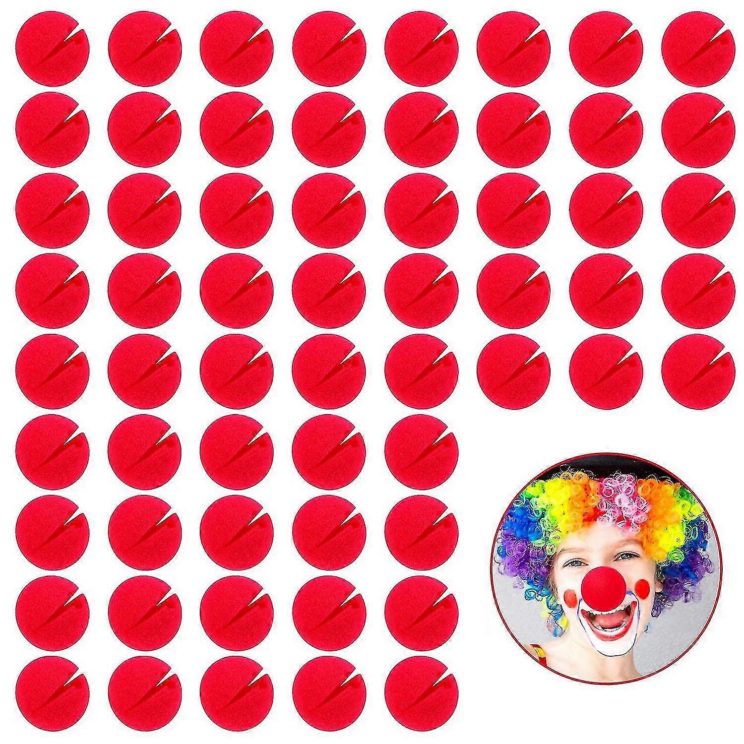 60 Pieces Red Clown Noses Cosplay Noses Foam Noses For Halloween Christmas Carnival Costume Party D