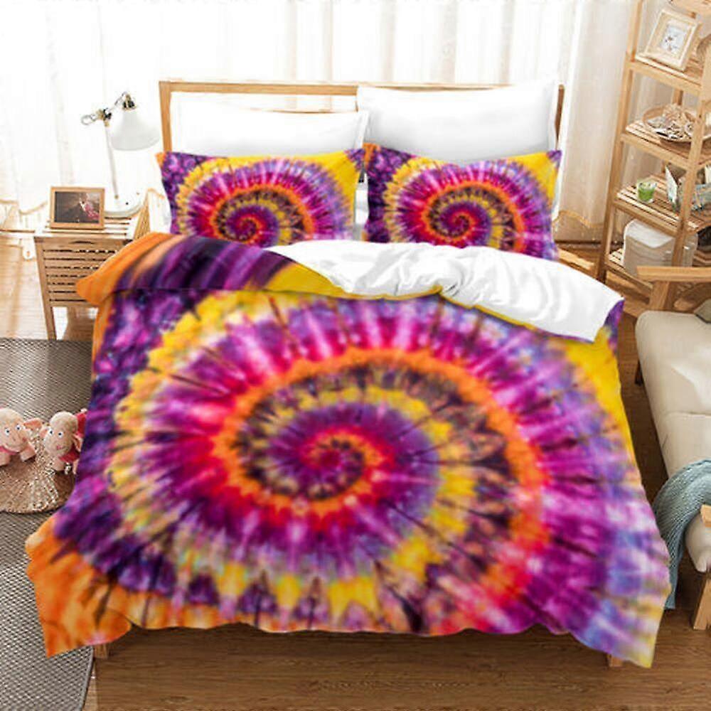 v2216 Lençóis de Cor vórtice impressão multicolor Estilo Capa de Edredão Conjunto Decoração do Quarto Lençóis IU2216