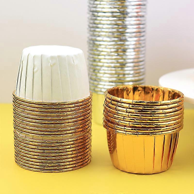 Tazza grande Maffin Roll-up Cupcake Tazze Torta Argento Dorato Tazze Maffin Cottura Maffin Tazza