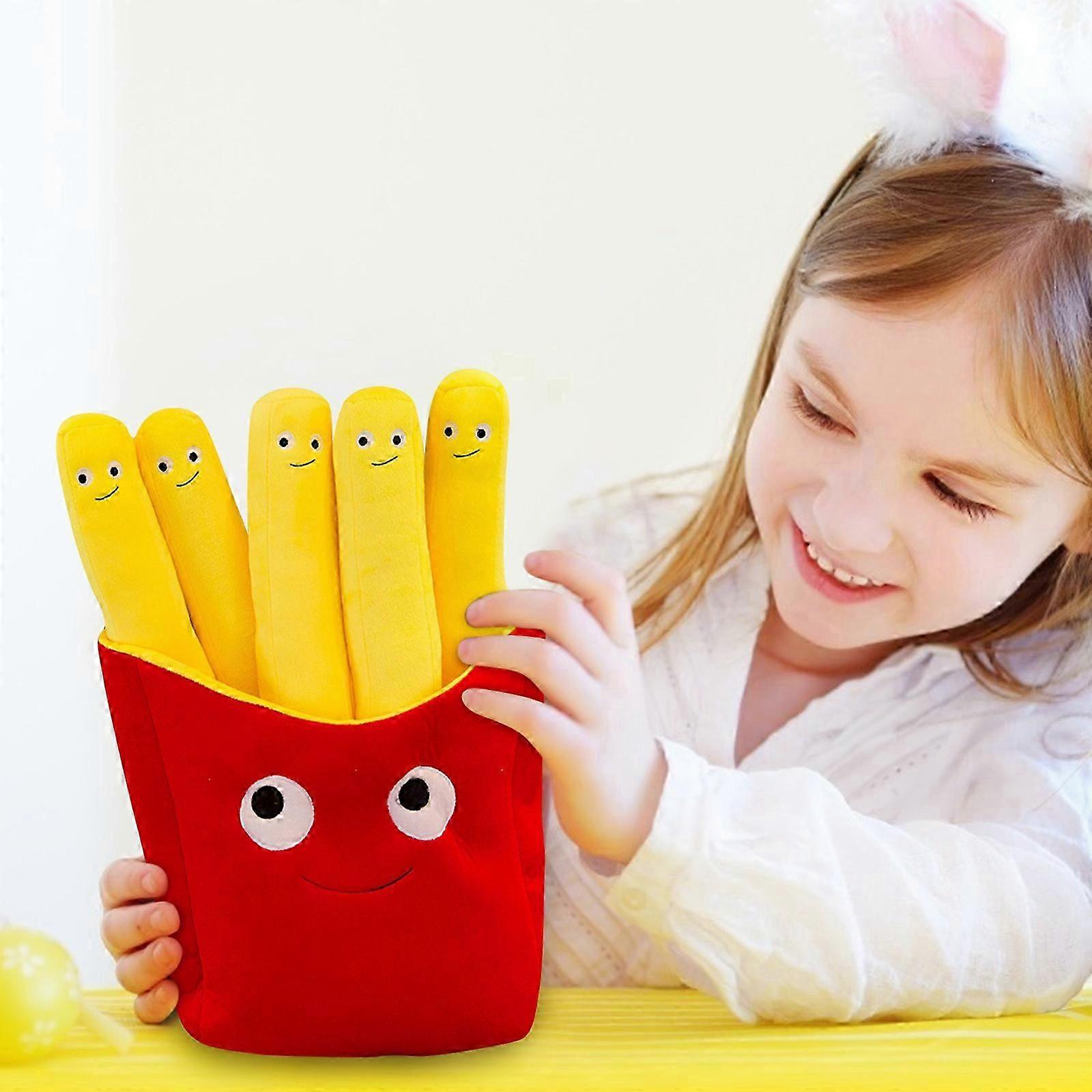 Kids Gift French Fries Pillow Toy Creative Cartoon Simulation Plush Toy ...