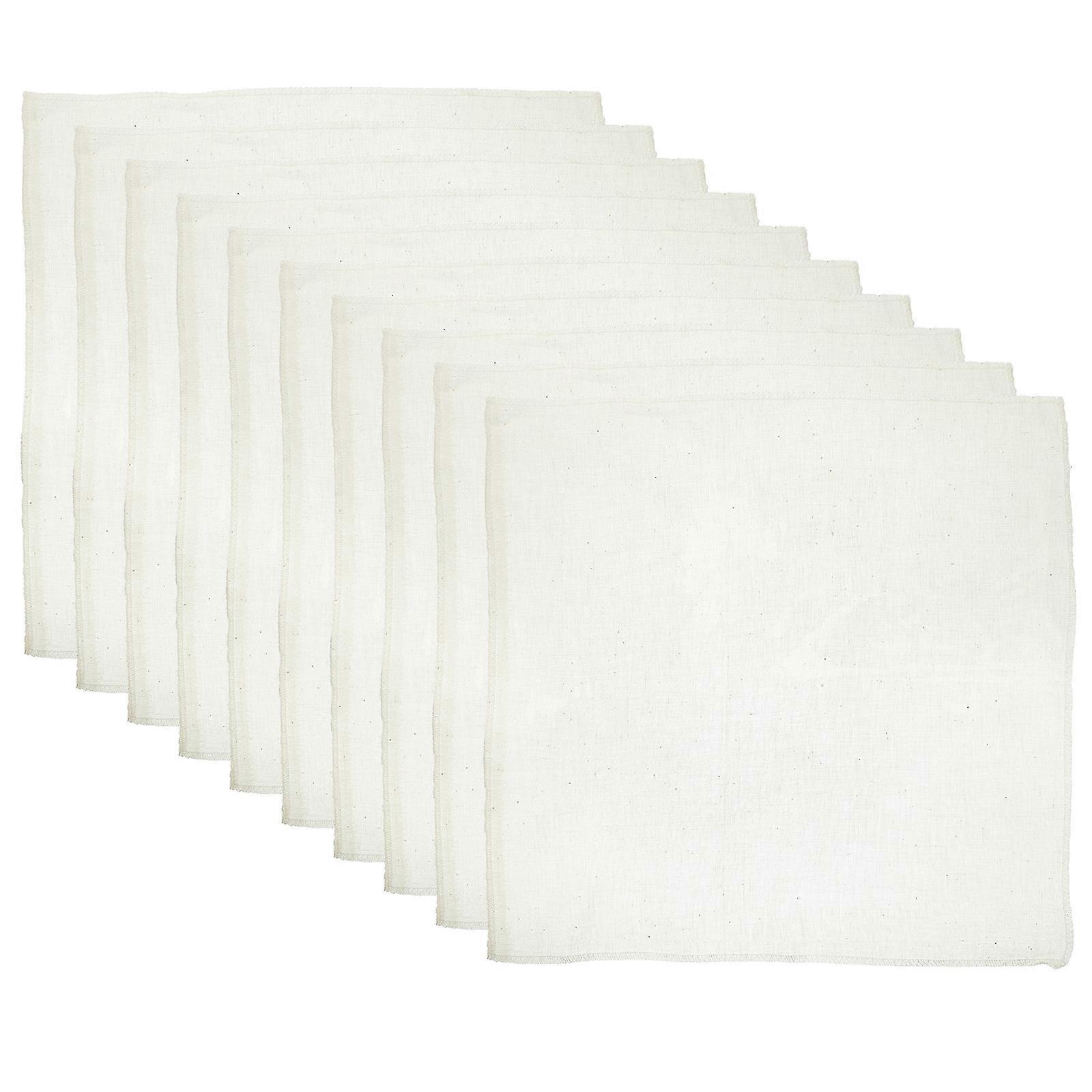 10pcs Unbleached Cotton Fabric Strainer Reusable Cheesecloth Strainer for Cooking